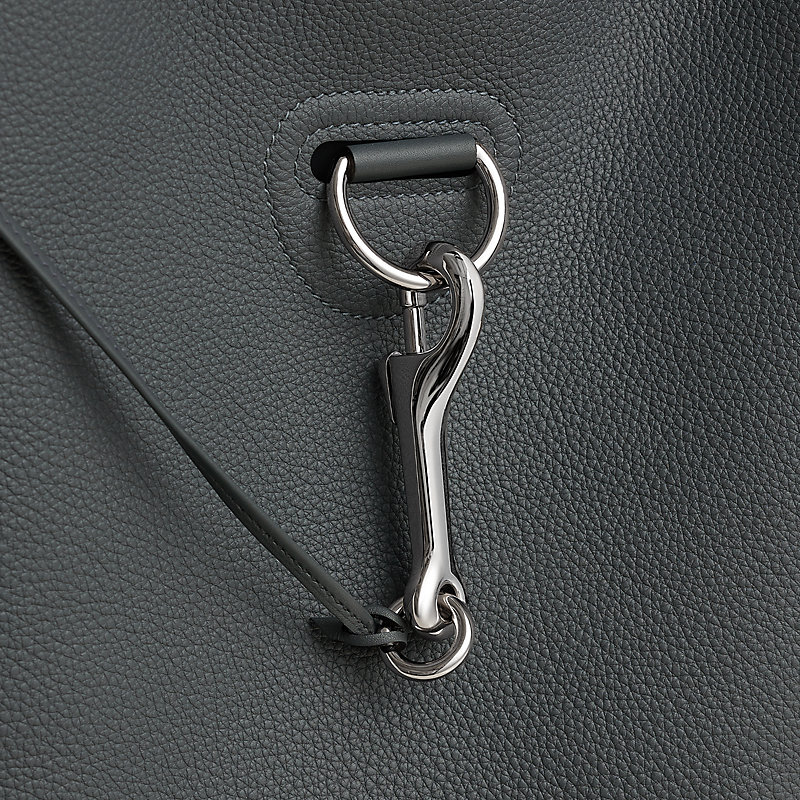 Seau Mousqueton bag - Grey | Hermès UK