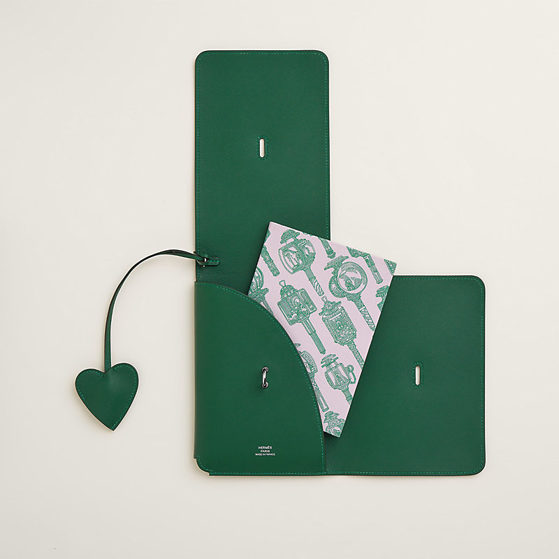 Secret notebook cover - Green | Hermès Hong Kong SAR