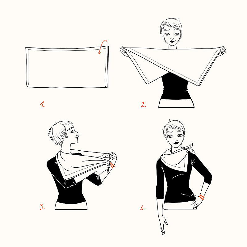 Selle des Steppes wash scarf 90, View: , view 4 of 4