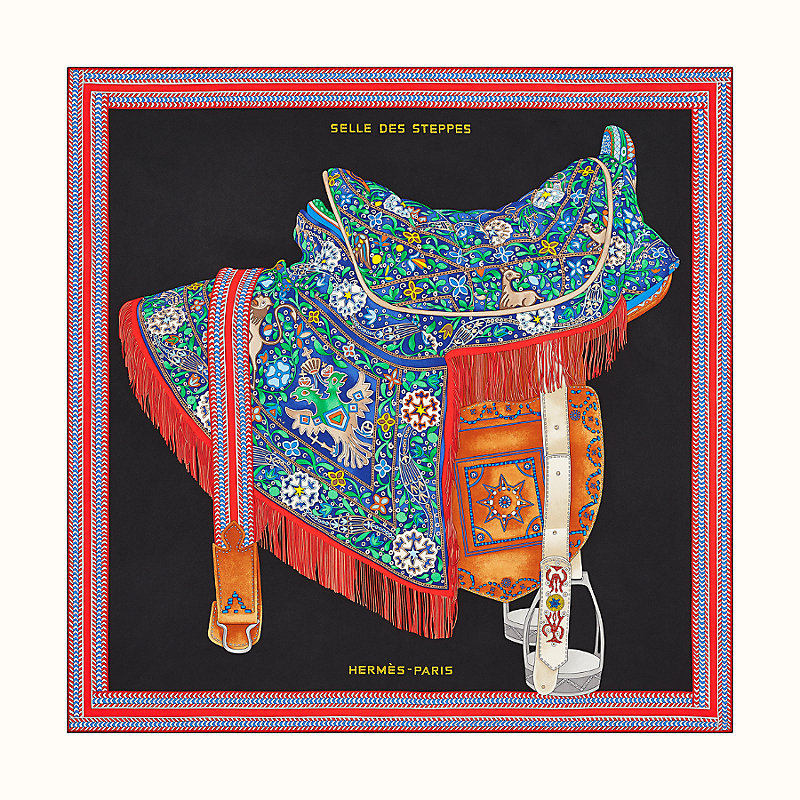 hermes selle des steppes scarf