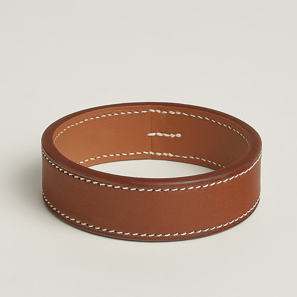 アクセサリー Hermes leather bangles Sellier bangle - Beige | Hermès USA
