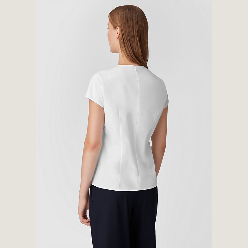 Sellier cotton poplin blouse
