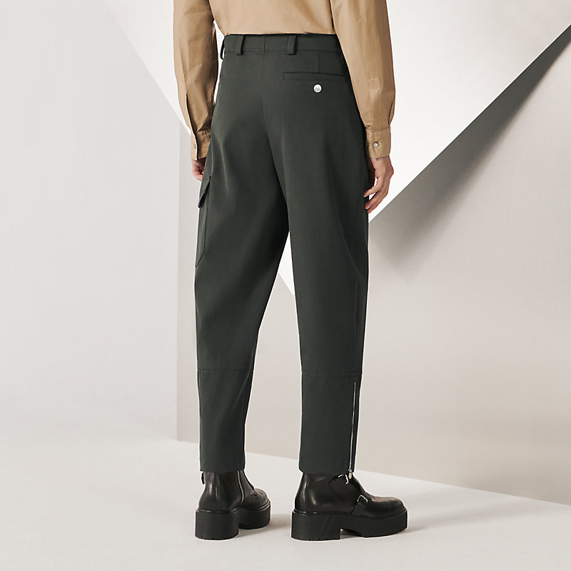 Black Carrot Pants in Washed Cotton Silk