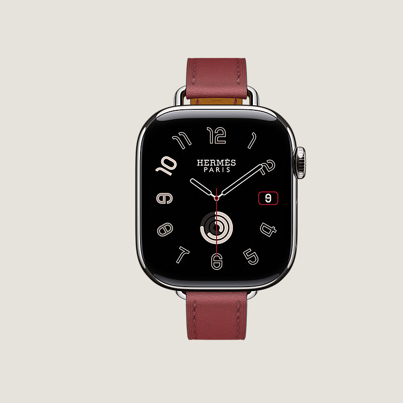 Series 10 case & Band Apple Watch Hermès Single Tour 42 mm Attelage