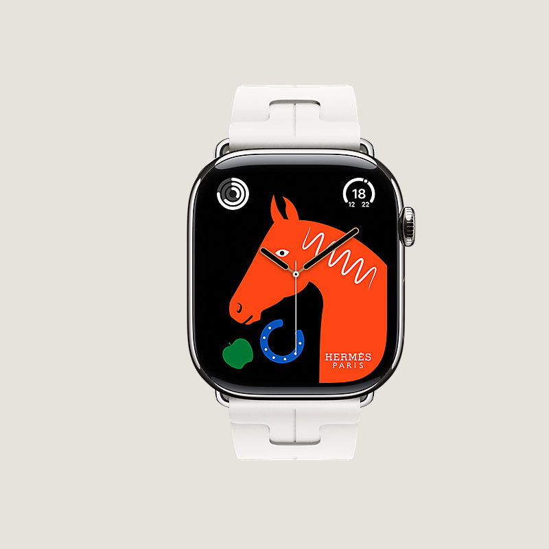 Series 10 ケース & Apple Watch Hermès シンプルトゥール 《キリム》 ディプロイアントバックル 46 mm