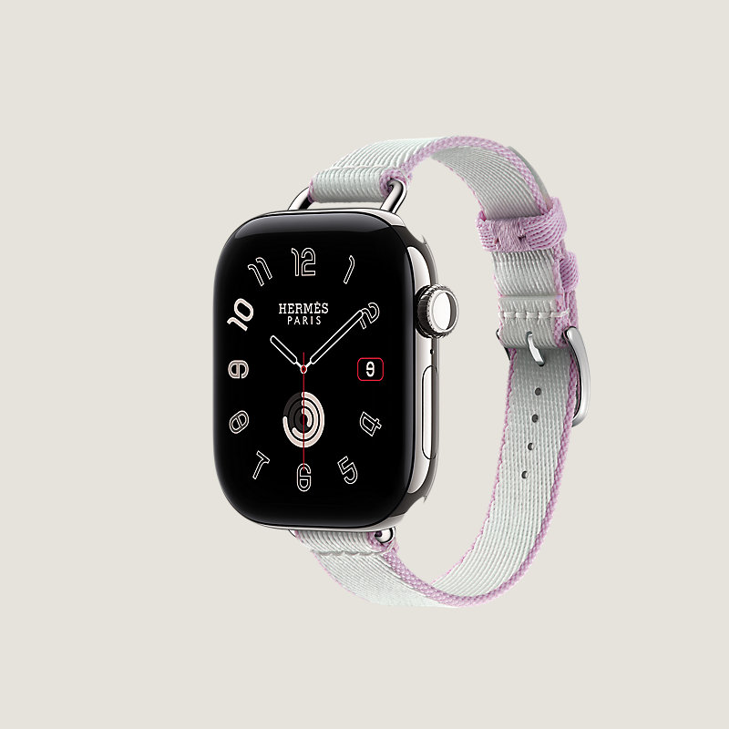 Series 12 ケース & Apple Watch Hermès シンプルトゥール 《ツイル・ジャンプ/アトラージュ》 42&nbsp;mm, イメージ: 横から見たイメージ, ビュー3の3