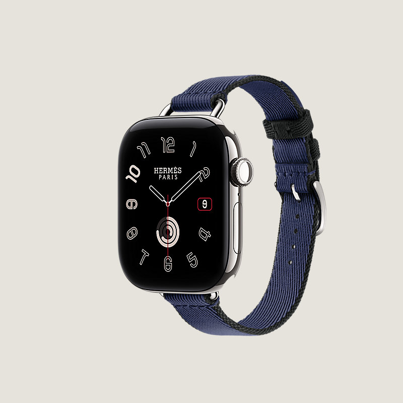 Series 12 ケース & Apple Watch Hermès シンプルトゥール 《ツイル・ジャンプ/アトラージュ》 42&nbsp;mm, イメージ: 横から見たイメージ, ビュー3の3