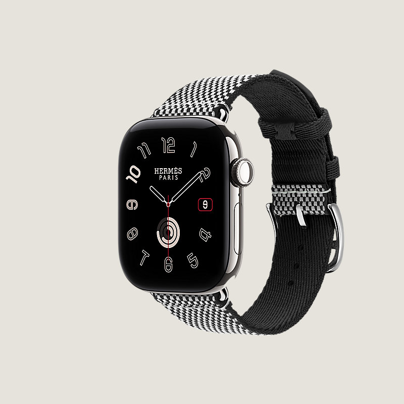 Series 12 ケース & Apple Watch Hermès シンプルトゥール 《トワルH》 42&nbsp;mm, イメージ: 横から見たイメージ, ビュー3の3