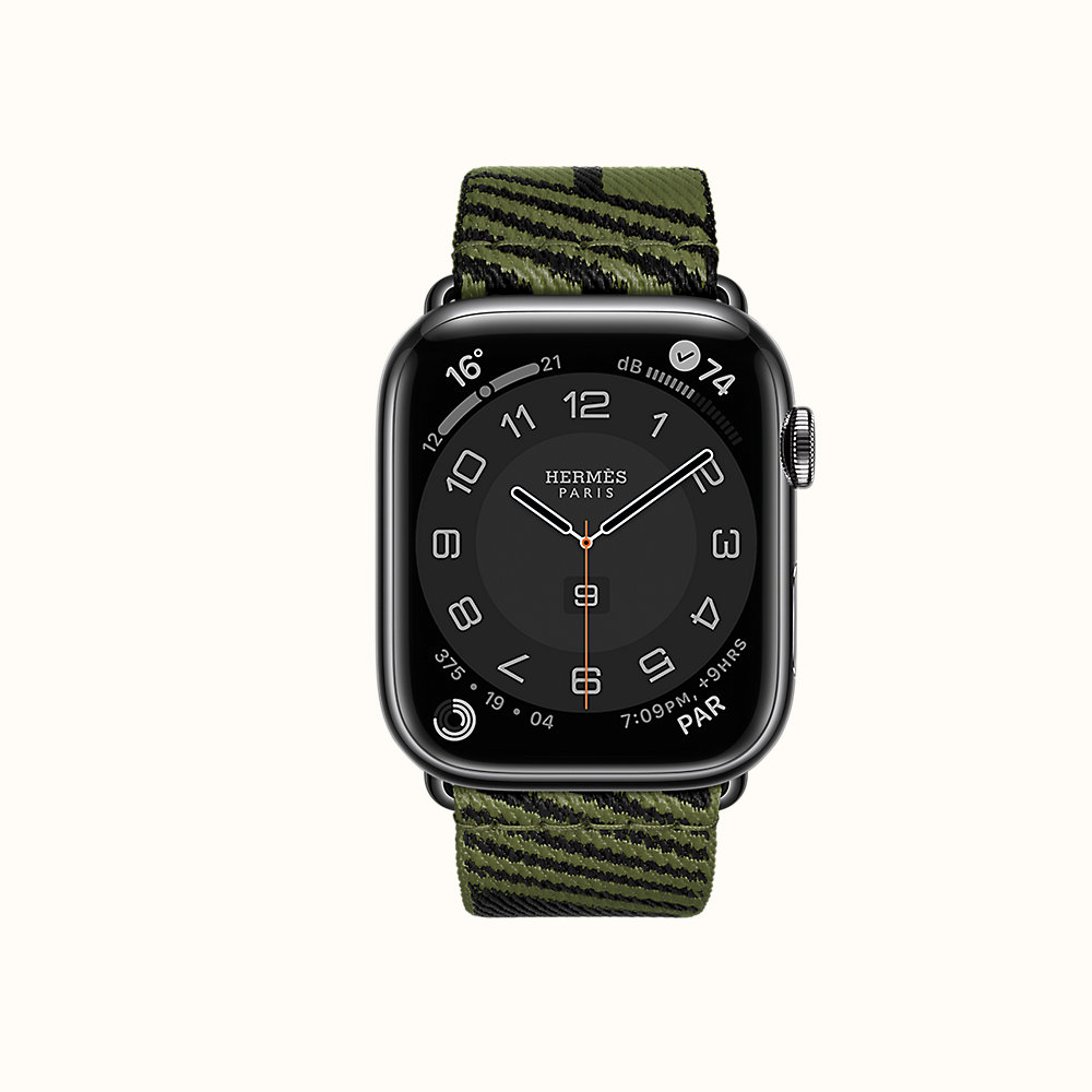 Series 7 ケース スペースブラック  Apple Watch Hermès シンプルトゥール 《ジャンピング》 45 mm | Hermès  - エルメス-公式サイト