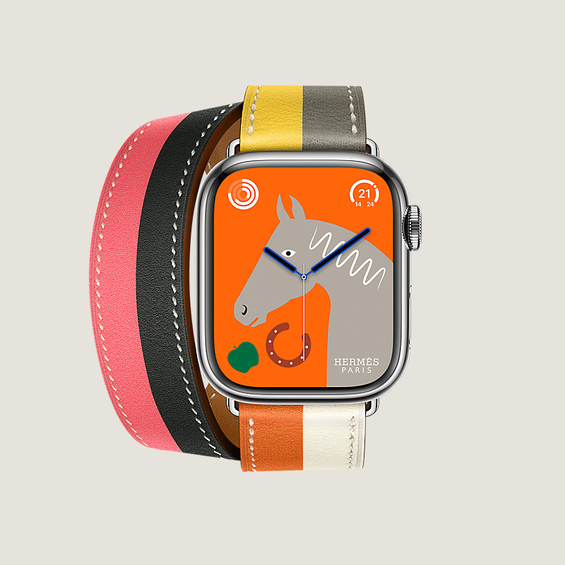 Series 8 case & Band Apple Watch Hermès Double Tour 41&nbsp;mm Casaque