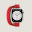 Series 8 case & Band Apple Watch Hermes Double Tour 41&nbsp;mm&nbsp;Attelage, View: front, front, view 1 of 3