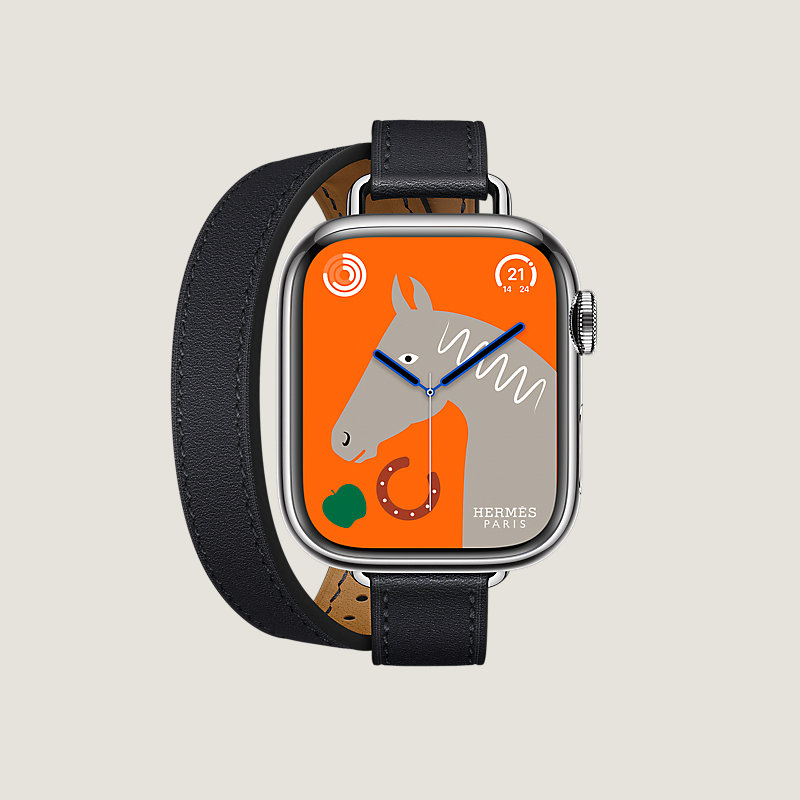 Series 8 case & Band Apple Watch Hermes Double Tour 41&nbsp;mm&nbsp;Attelage