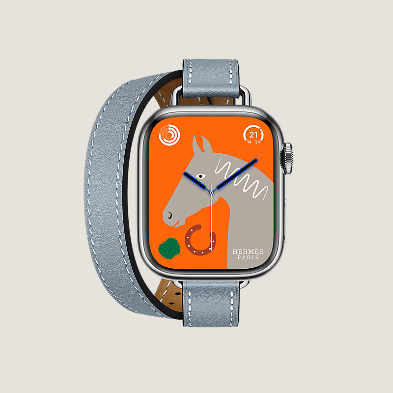 Series 8 case & Band Apple Watch Hermes Double Tour 41&nbsp;mm&nbsp;Attelage