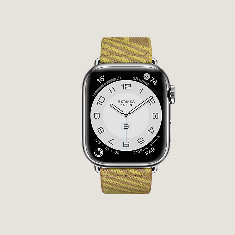 24k Apple Watch Hermes Series 8 41mm 24k Gold Plated Hermes metal Gourmette  Band