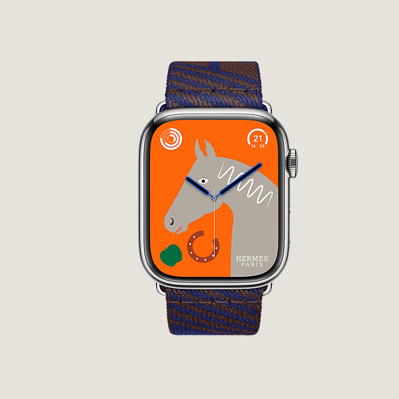 Series 8 case & Band Apple Watch Hermès Single Tour 45&nbsp;mm Jumping