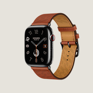 割引限定【ほぼ新品】Apple Watch HERMES レザー ブラック #692 時計