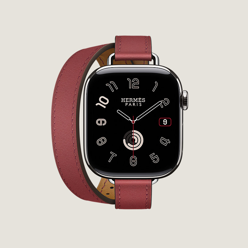 Series 11 case & Band Apple Watch Hermès Double Tour 42 mm Attelage