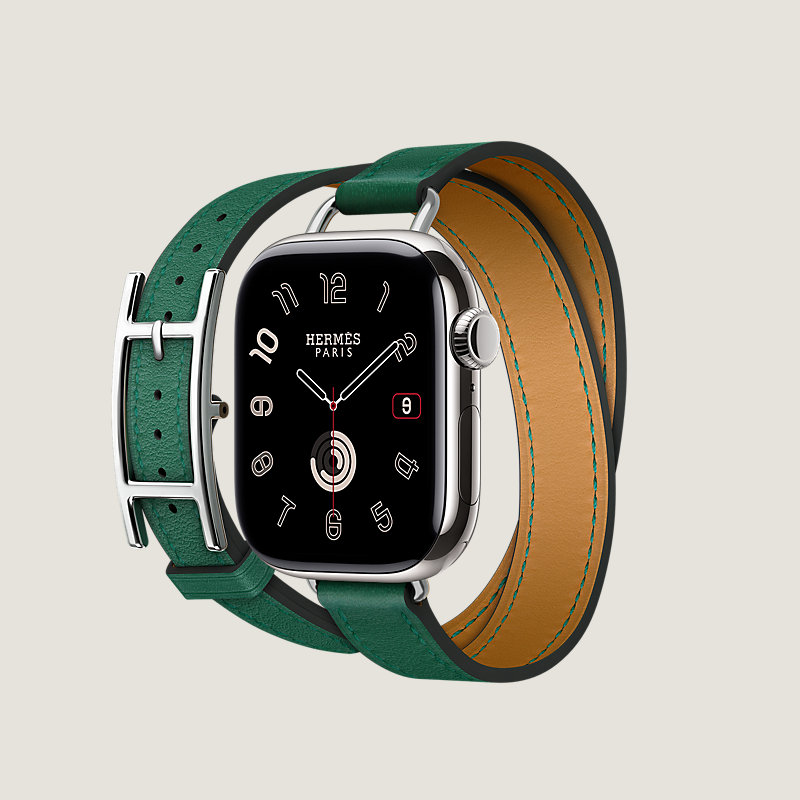Series&nbsp;11 case & Band Apple Watch Hermès Double Tour 42&nbsp;mm Hapi Attelage