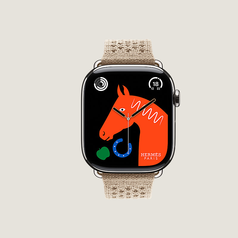Series&nbsp;11 case & Band Apple Watch Hermès Single Tour 46&nbsp;mm Neo Tricot