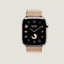 Series&nbsp;11 case & Band Apple Watch Hermès Single Tour 46&nbsp;mm Toile H, View: front, front, view 1 of 5