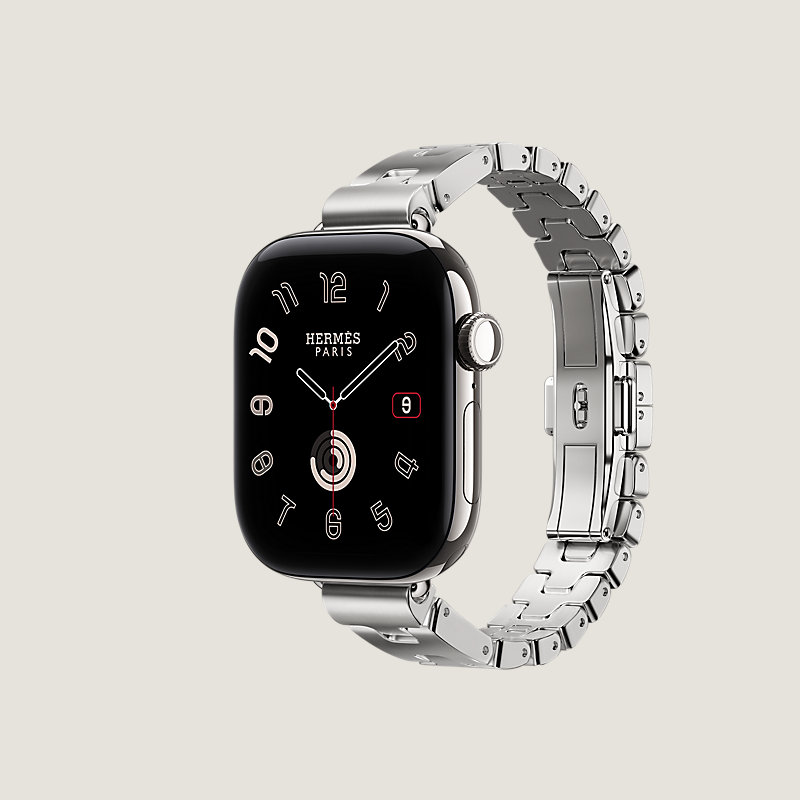 Series&nbsp;12錶殼 & Apple Watch Hermès 42 mm Grand H Fin Single Tour錶帶, 檢視: 側面, 檢視共3張圖片的第3張