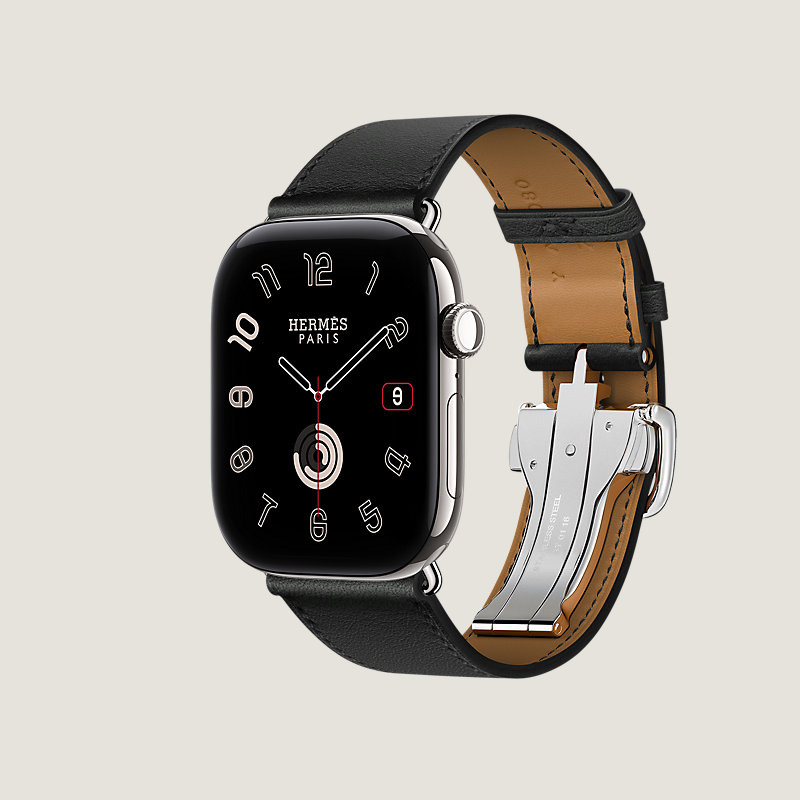 Series&nbsp;12錶殼 & Apple Watch Hermès 46 mm Single Tour Deployment Buckle錶帶, 檢視: 側面, 檢視共3張圖片的第3張