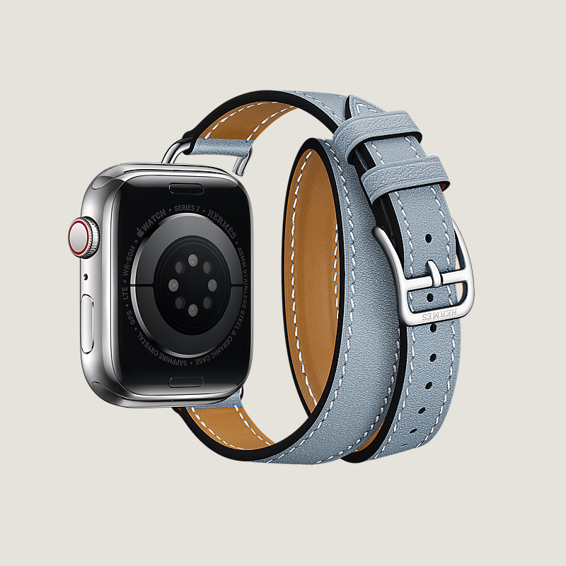Series&nbsp;7 case & Band Apple Watch Hermes Double Tour 41&nbsp;mm&nbsp;Attelage