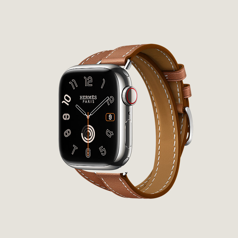 Series 9 case & Band Apple Watch Hermès Double Tour 41 mm Attelage 