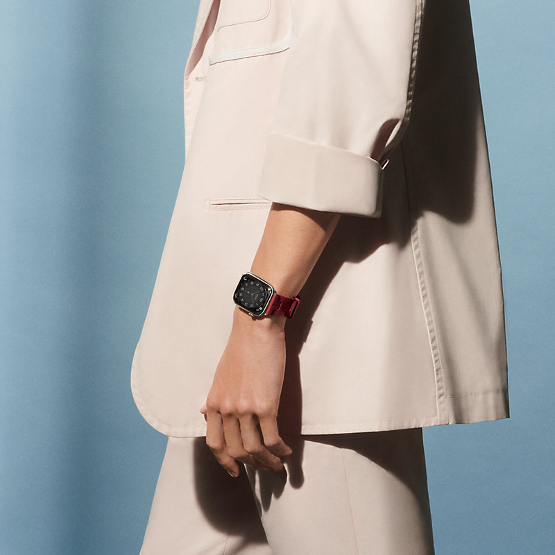 Series 9 case & Band Apple Watch Hermès Single Tour 45 mm