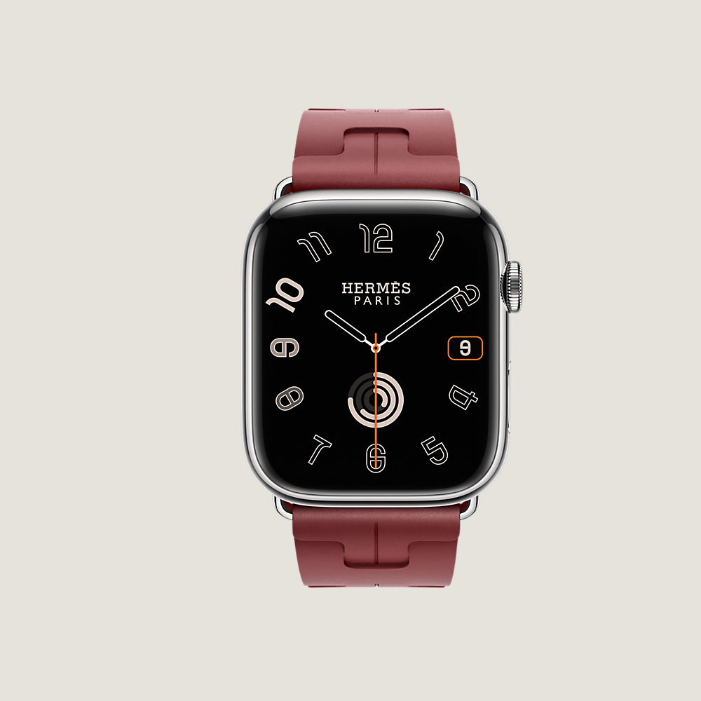 Series 9 case & Band Apple Watch Hermès Single Tour 45 mm Deployment ...