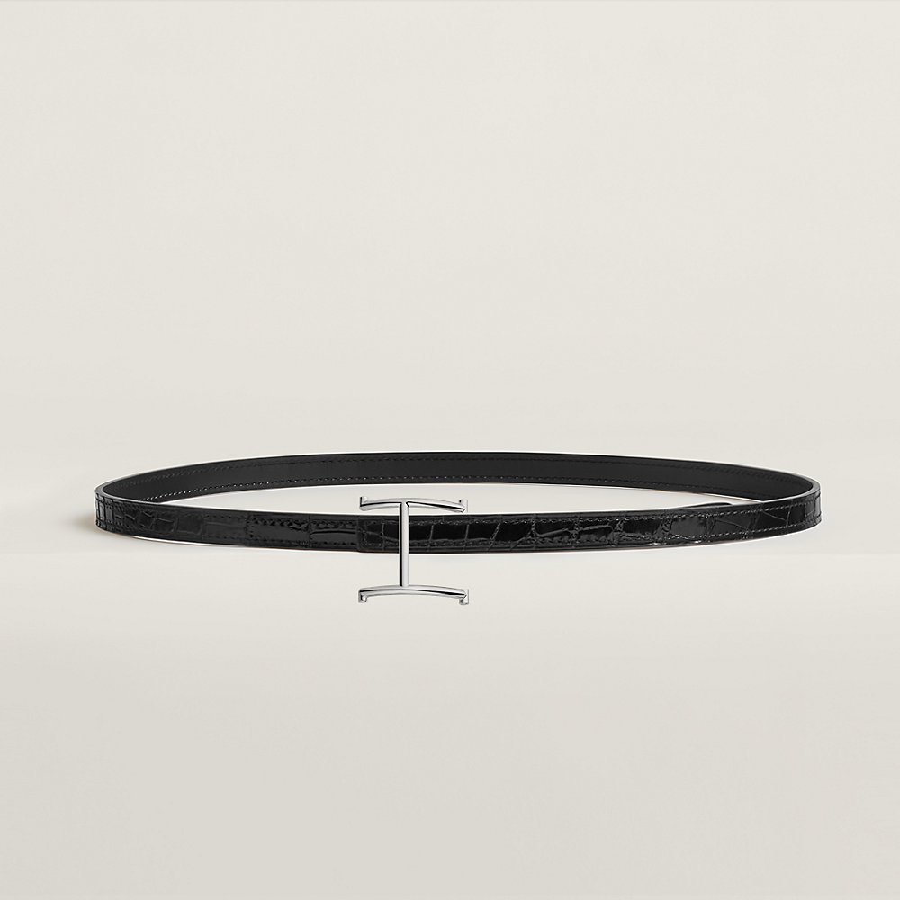 Serif belt buckle & Leather strap 13 mm | Hermès USA