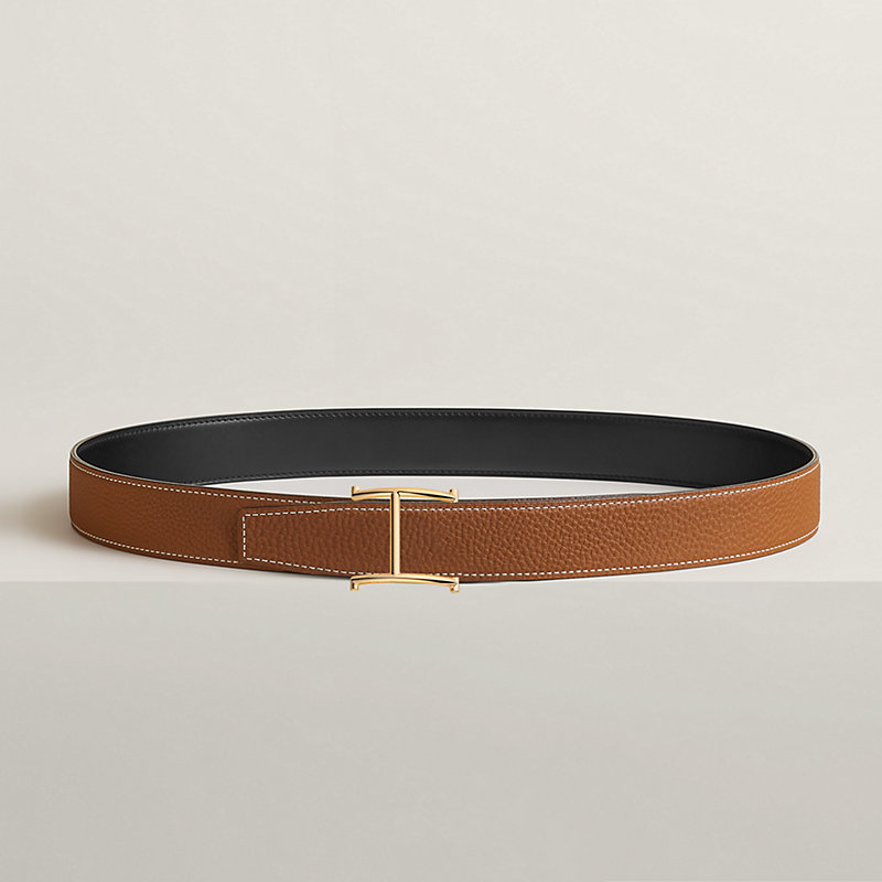 Serif belt buckle & Reversible leather strap 32 mm | Hermès UAE