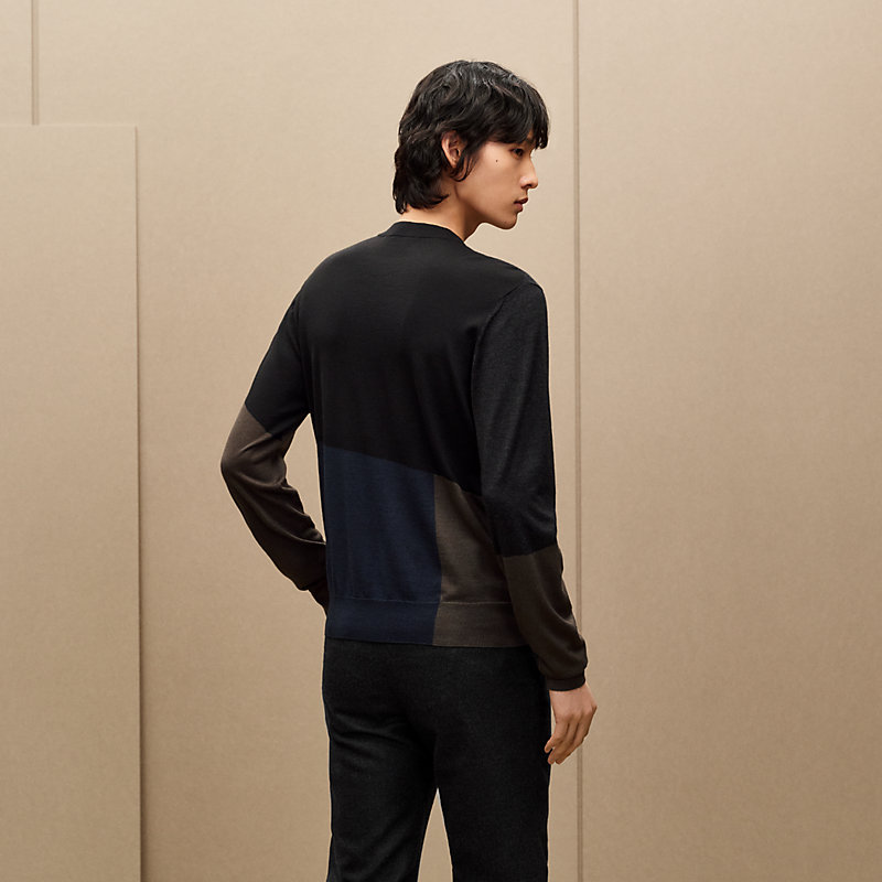 "Serpentine Intarsia"圓領套頭衫