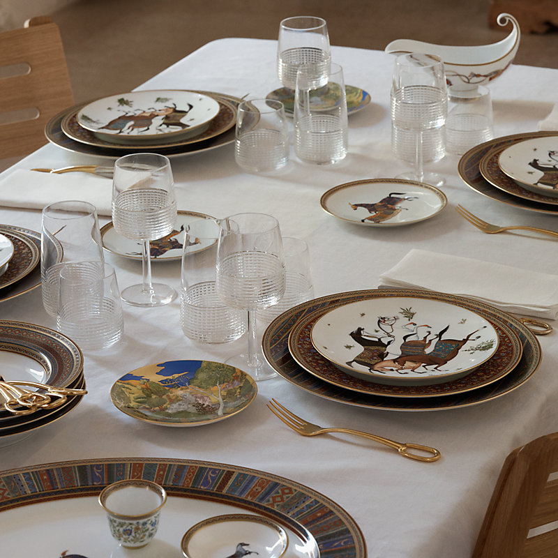 Set mit 6 Teetassen und Untertassen Cheval d'Orient (Nr. 1 bis 6)