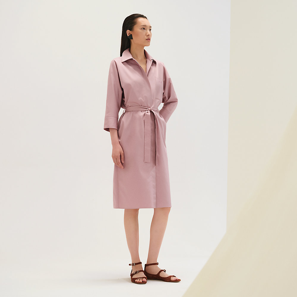 hermes pink dress NEW Hermes Brides de Gala en Fleurs inspi Twillaine Silk Dress size
