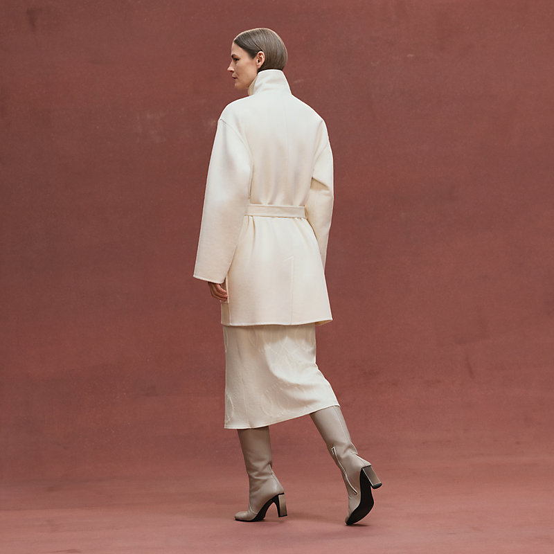 Short coat - White | Hermès USA