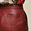 Short en cuir de chèvre grainée, Vue: Vue portée, worn, vue 5 sur 5