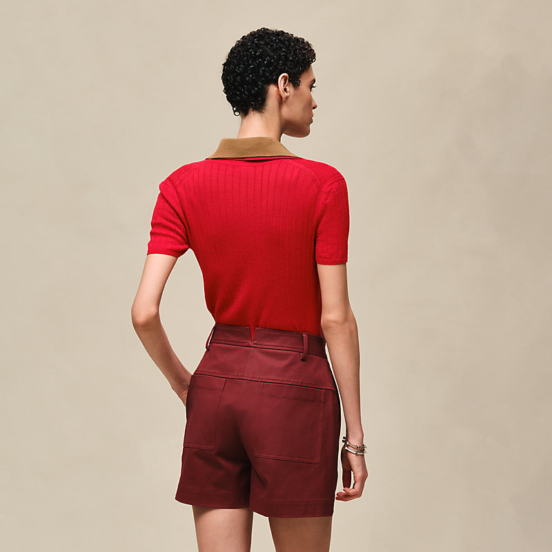 Short en double twill de coton