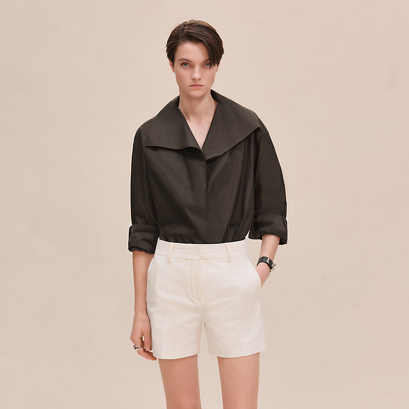 Short in twill doppio di cotone