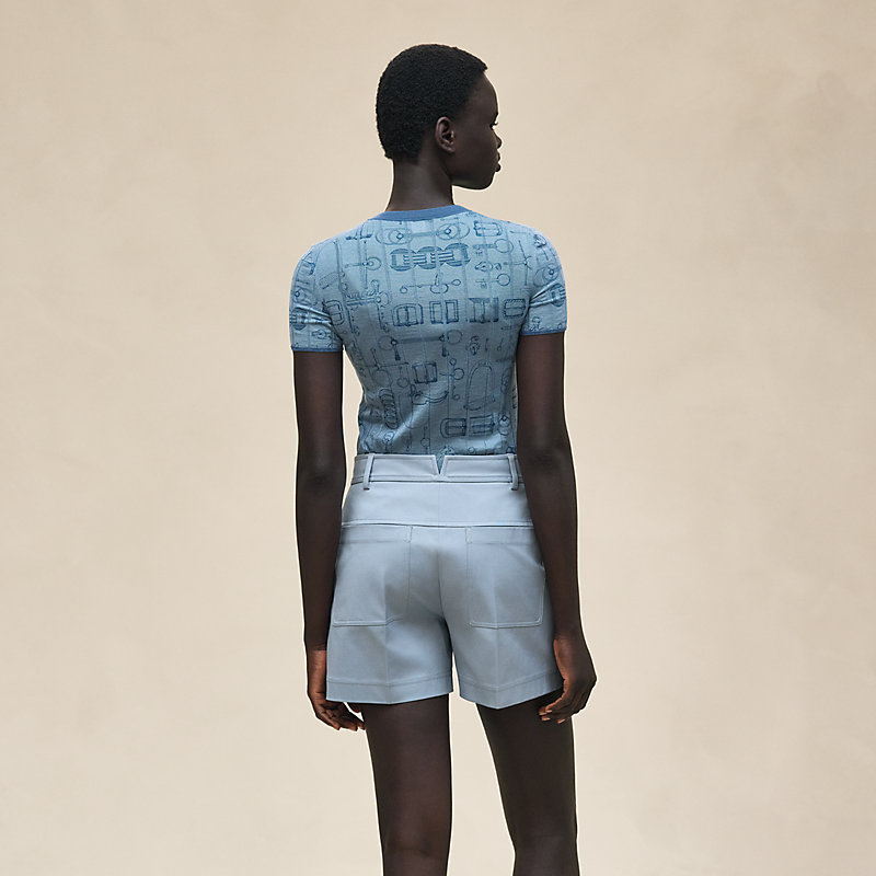 Short in twill doppio di cotone