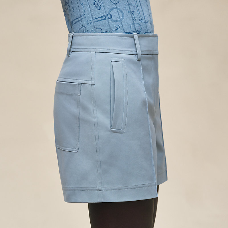 Short in twill doppio di cotone