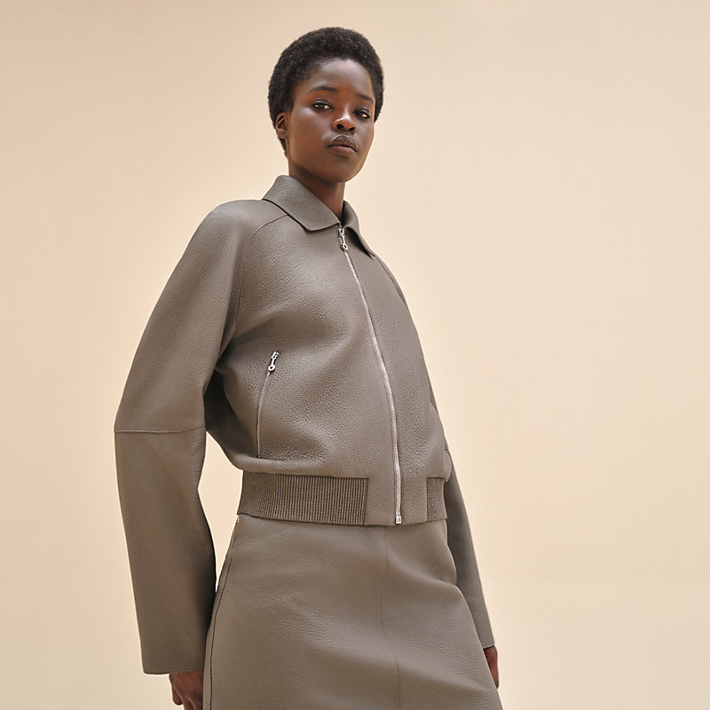 Short jacket - Grey | Hermès Netherlands
