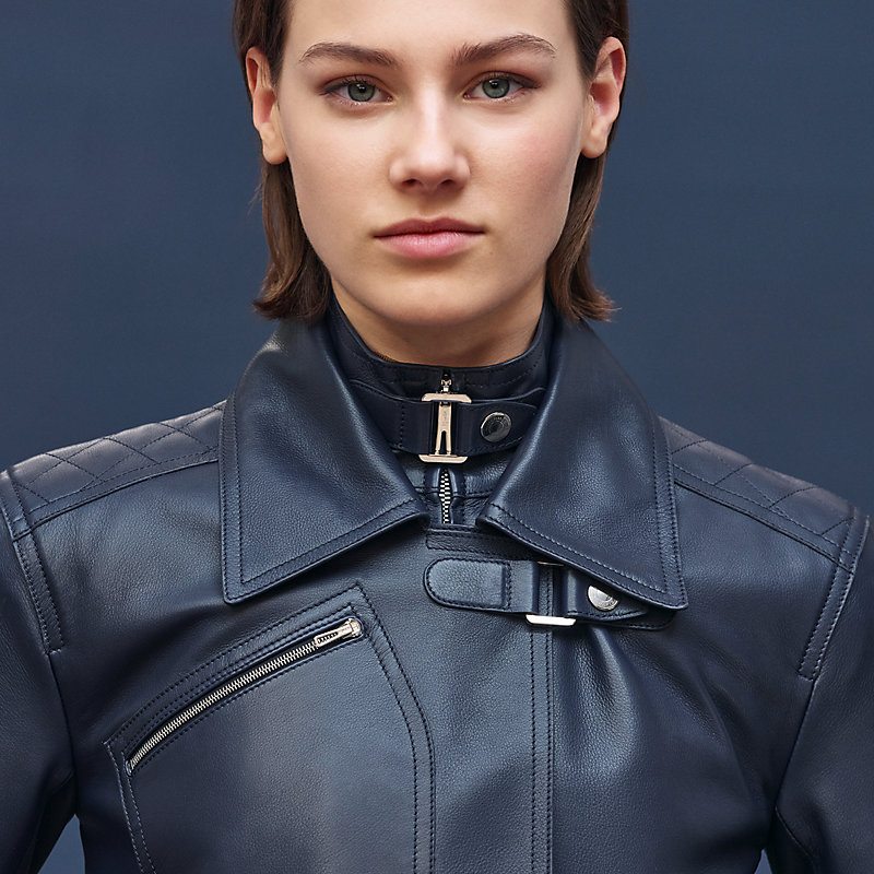 Short leather trench coat, View: , view 4 of 8