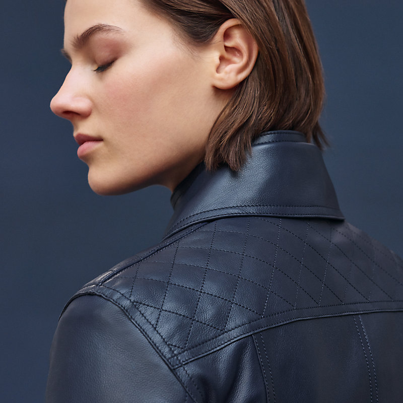 Short leather trench coat, View: , view 6 of 8