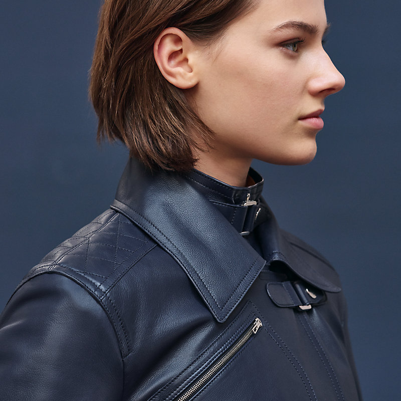 Short leather trench coat, View: , view 8 of 8
