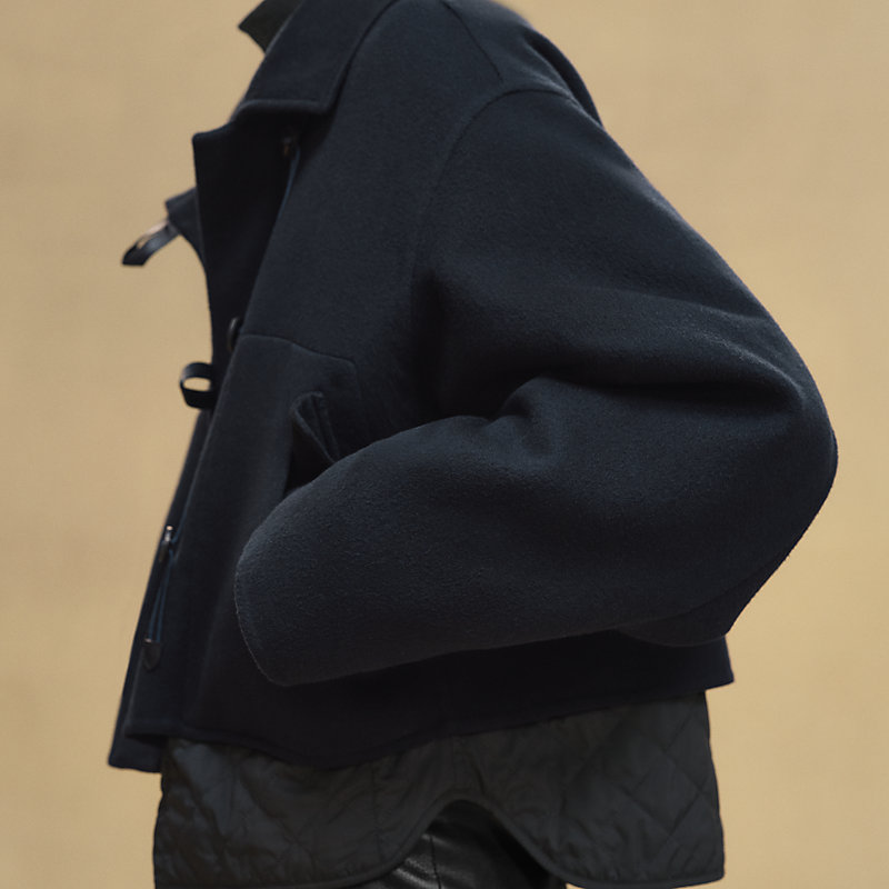 HERMES ネイビー ショートジャケット　size36 Short modular coat - Blue | Hermès Canada