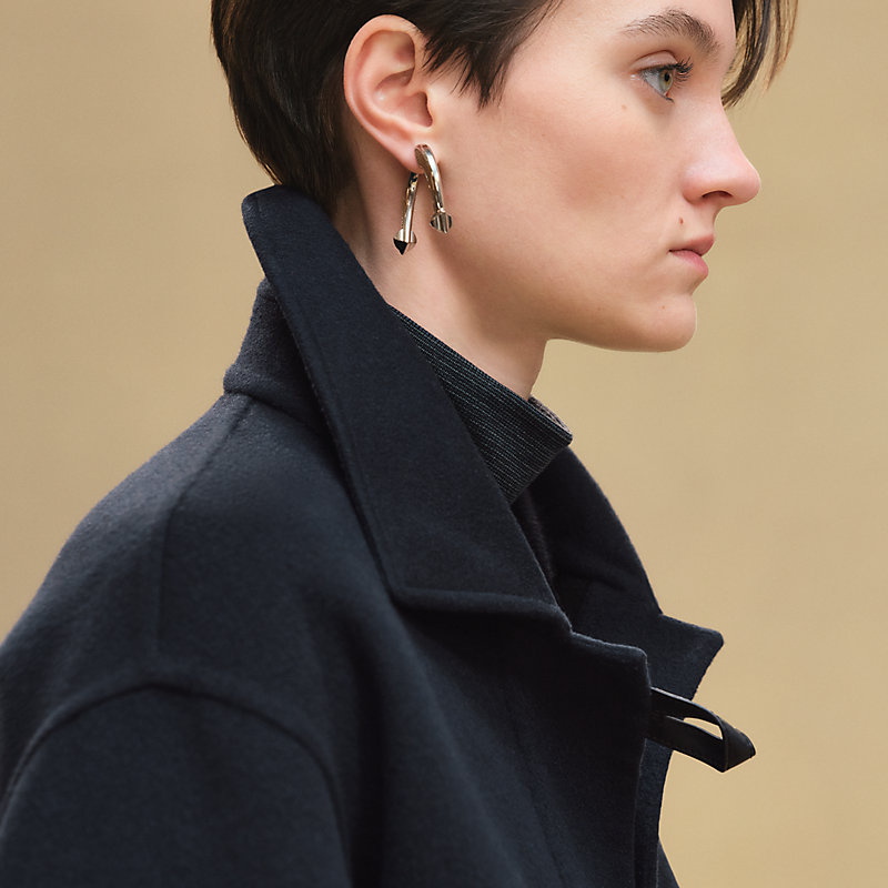 Short modular coat - Blue | Hermès Macau SAR