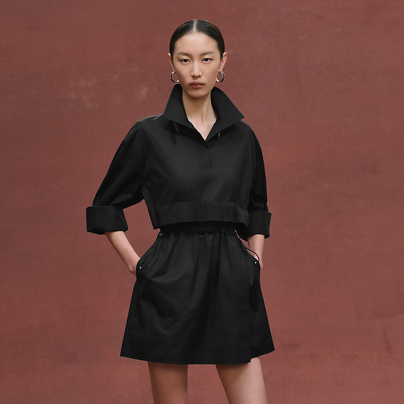 【シンプルエレガント♪】HERMES★ポロ風ショートドレス short-polo-dress--5H0544DV90-