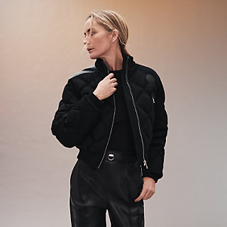 Equestrian Black Padded Coat Short Short Puffer Coat Hermès UAE