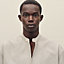 Short-sleeve boxy fit shirt with vareuse collar, View: Worn, worn, view 4 of 7